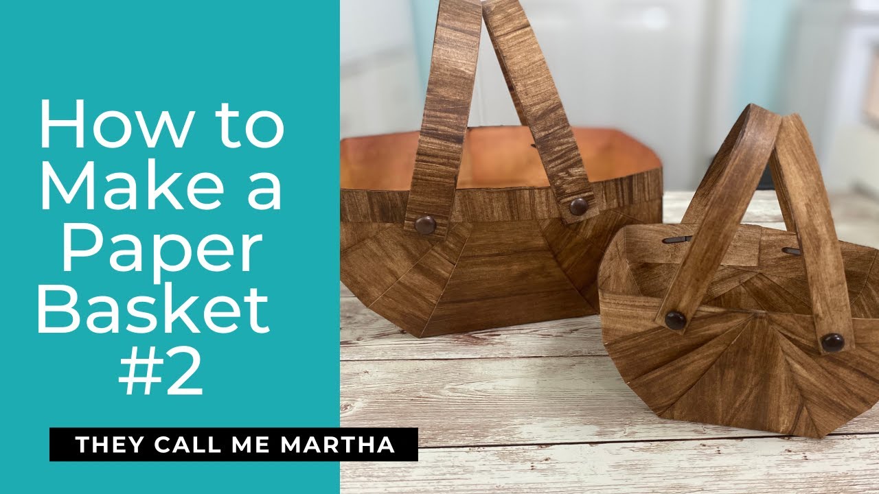 Mini Paper Easter or Picnic Baskets | Paper Basket Tutorial