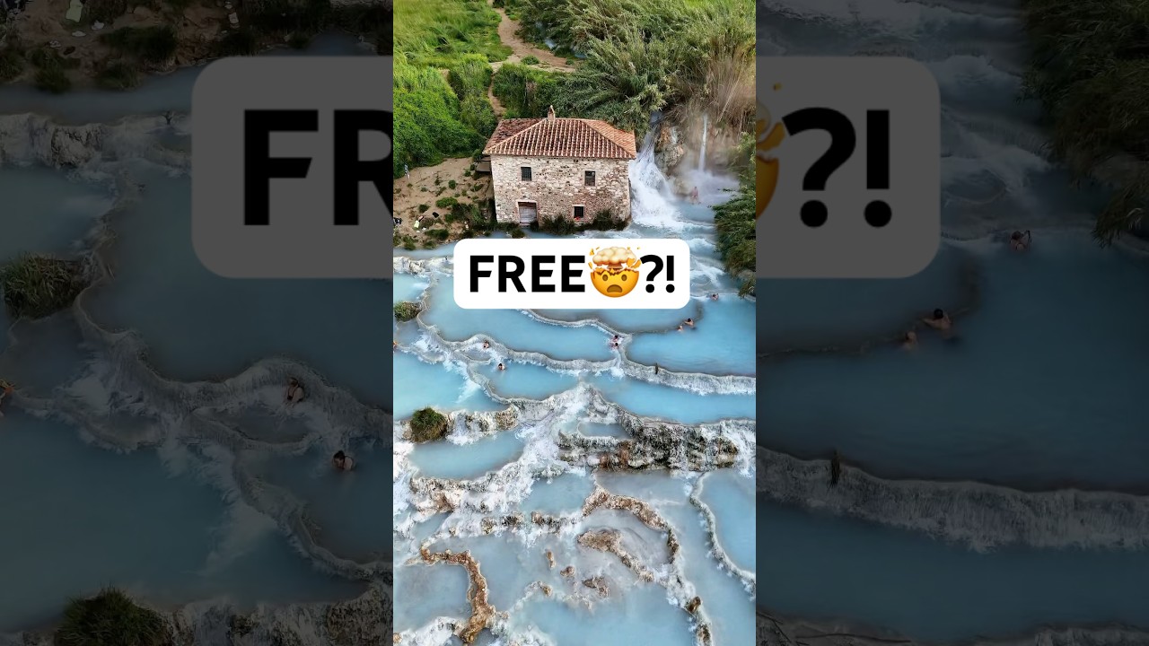 🤯FREE hidden hot springs less than 2hrs from Rome! #shorts #hotspring