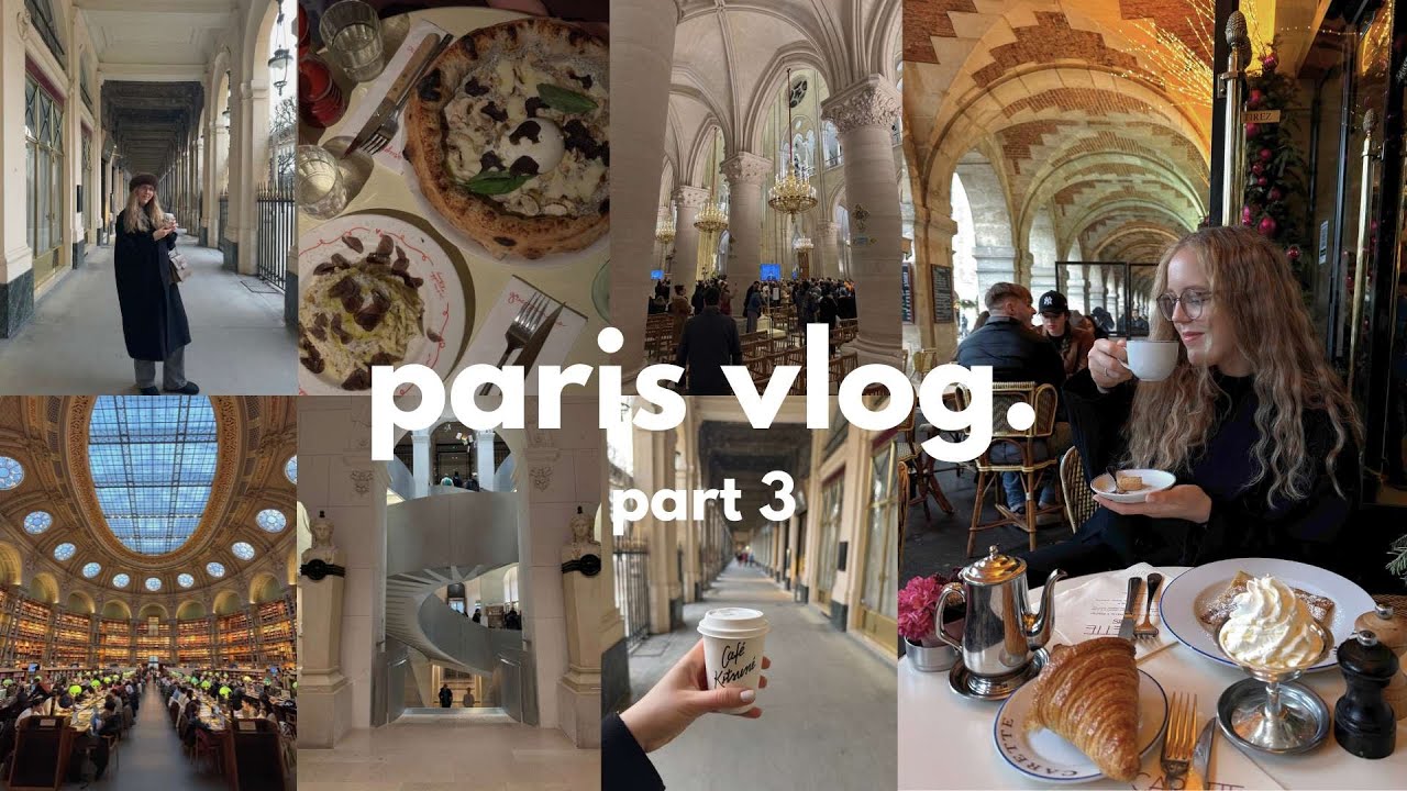 paris vlog | carette, notre-dame, place des vosges, crêpe viertel,  food spots, nationalbibliothek