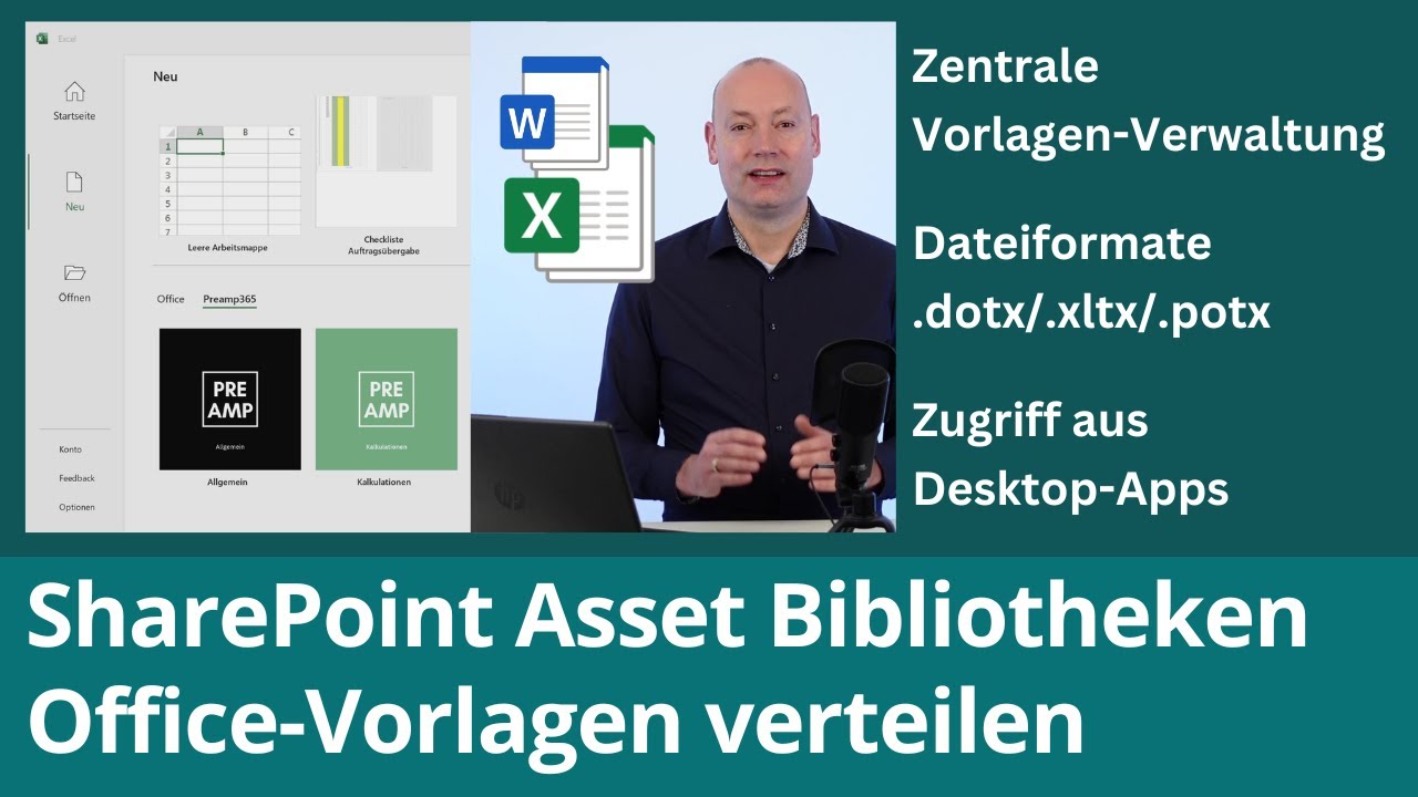 SharePoint Asset Bibliotheken - Word & Excel Vorlagen zentral bereitstellen