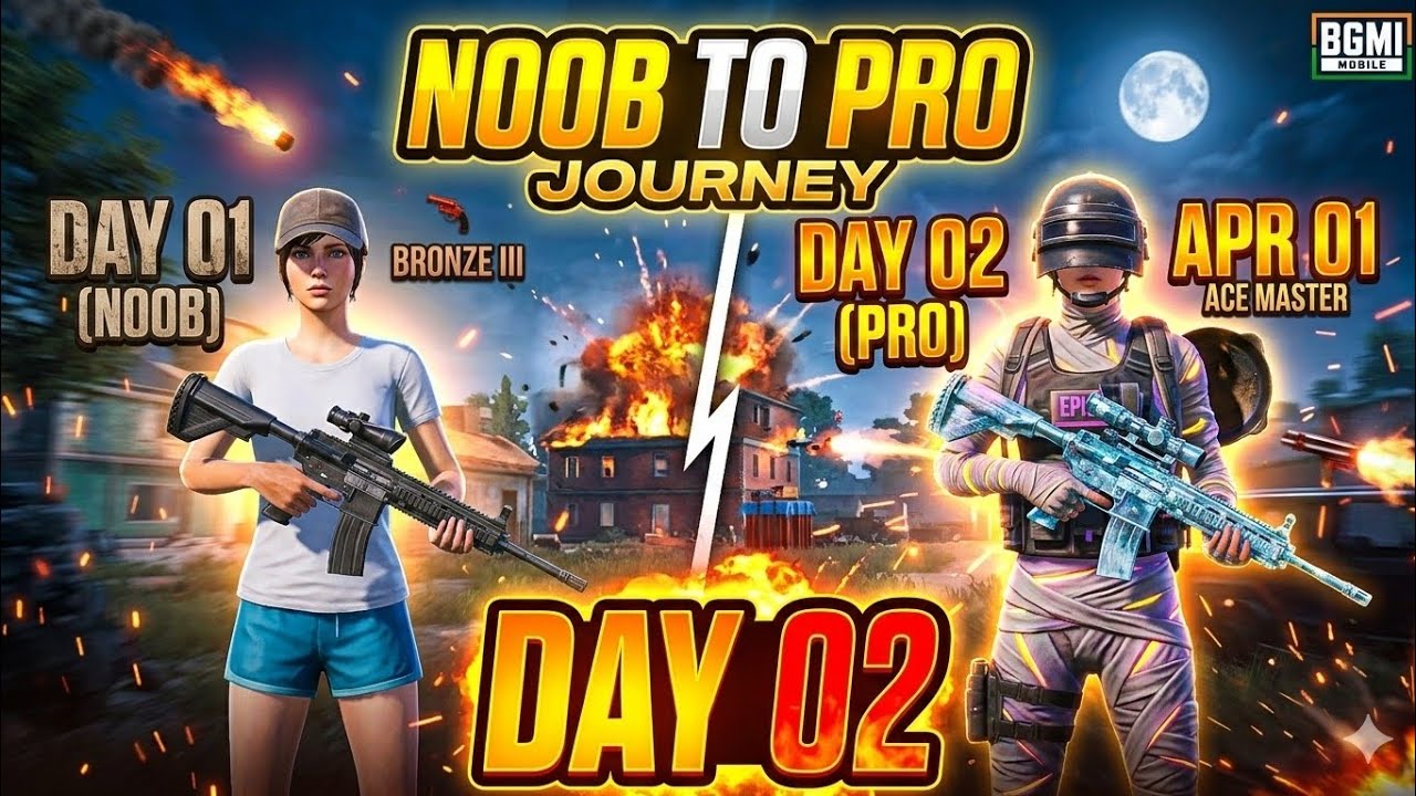 Noob to pro journey day 02 Original gameplay no editing 
