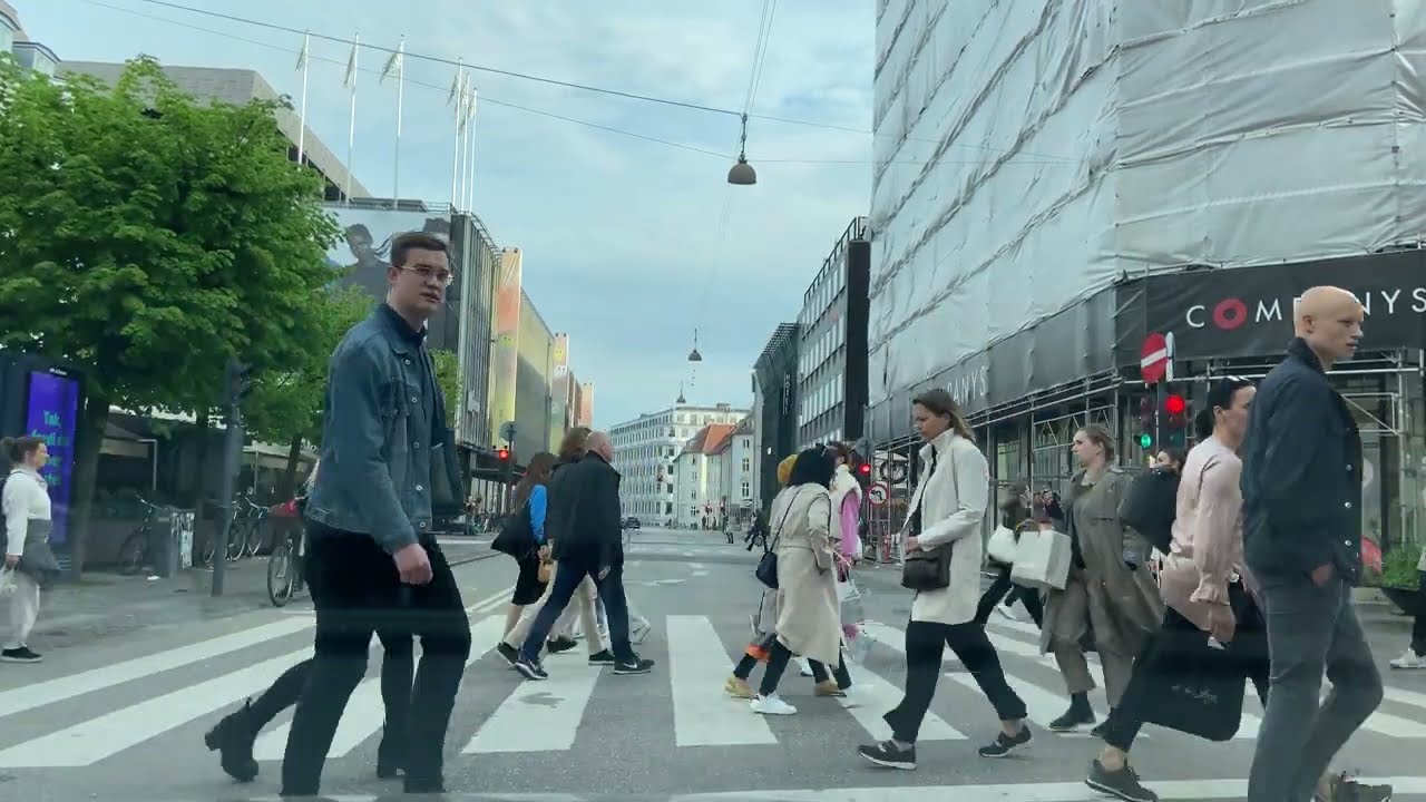 Exploring Copenhagen's Vibrant Heart: Downtown Drive Through the City Streets! Indre by-4K UHD 60fps