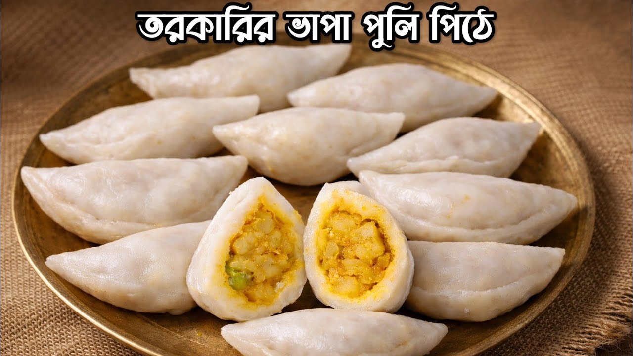 তরকারির ভাপা পুলি পিঠে #পিঠে #পিঠেপুলি 