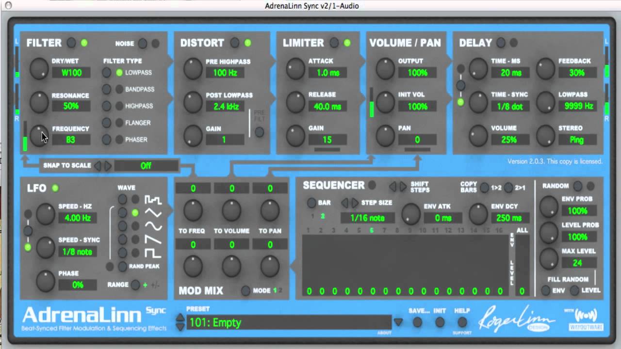 AdrenaLinn Sync v2: LFO Modulation
