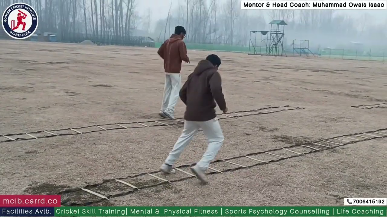 Cricket Agility Ladder, hurdle and other drills. 