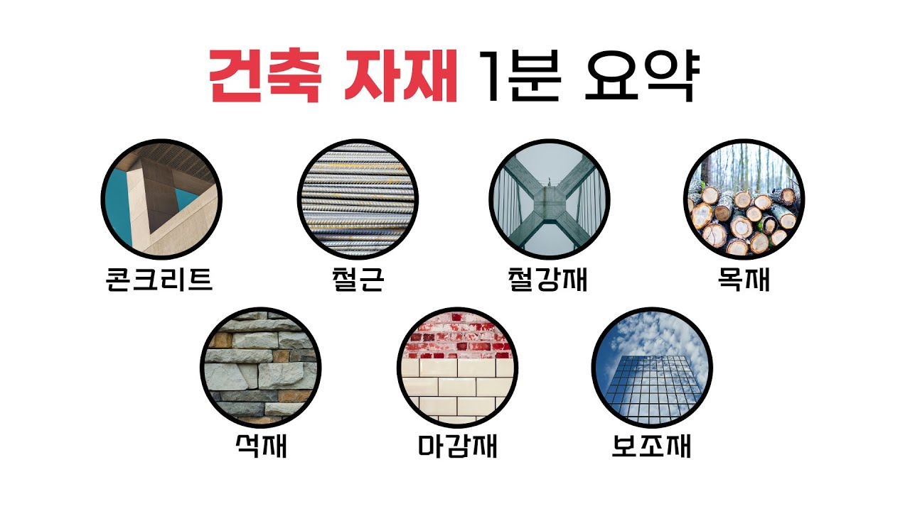 건축 자재 1분 요약