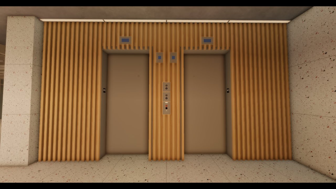 Otis Gen 3 traction elevators at Venture Plaza Roblox