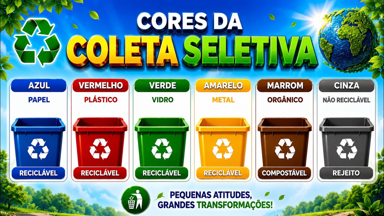 Você Sabe o Que Cada Cor da Coleta Seletiva Representa? Descubra Agora!