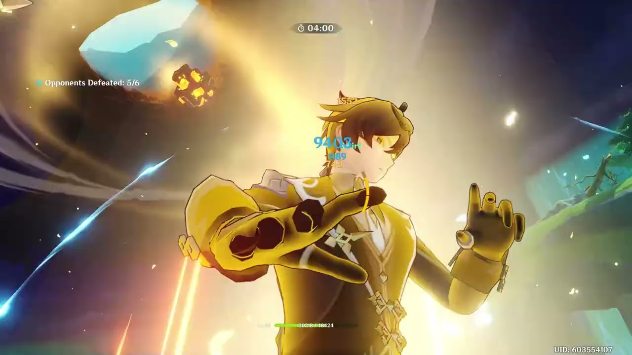 [Genshin Impact] Navia Domain Farm + Boss Plunge Dmg Comparison