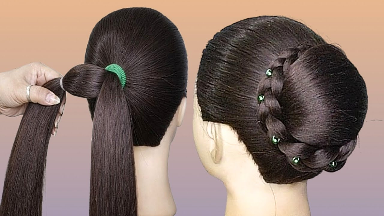 Beautiful Updo Hairstyle Tutorial _ Easy Hairstyles For Weddings For Medium Hair F Girls #Hairstyle