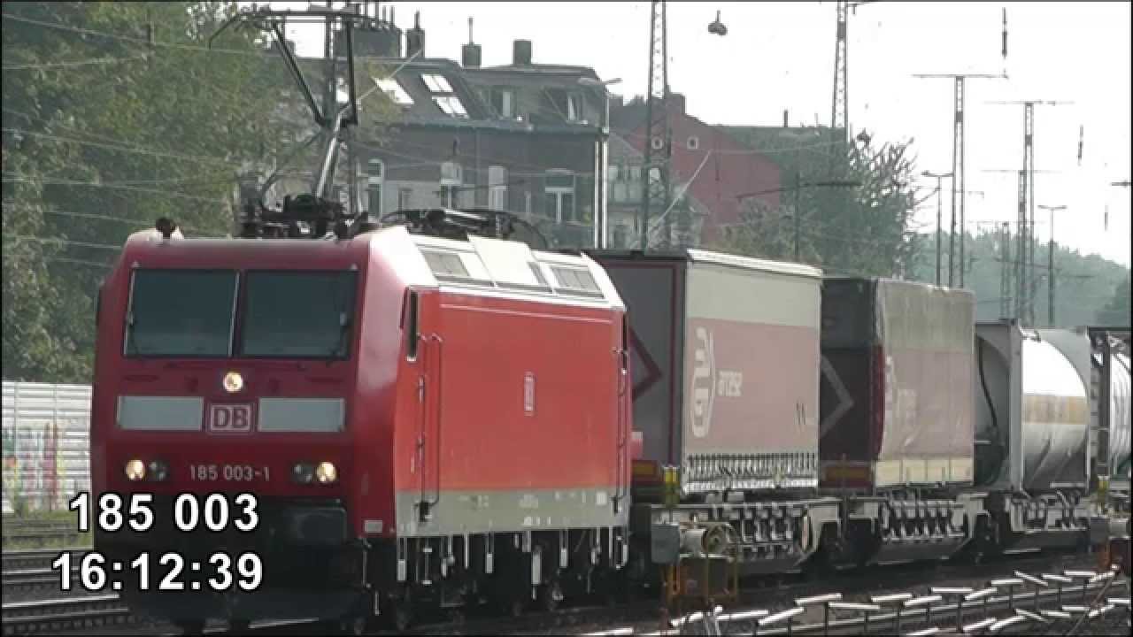 185 002, TRAXX F140AC,  G&uuml;terzug + 644 555-)(-644 062, K&ouml;ln West, 4 SEP 2014