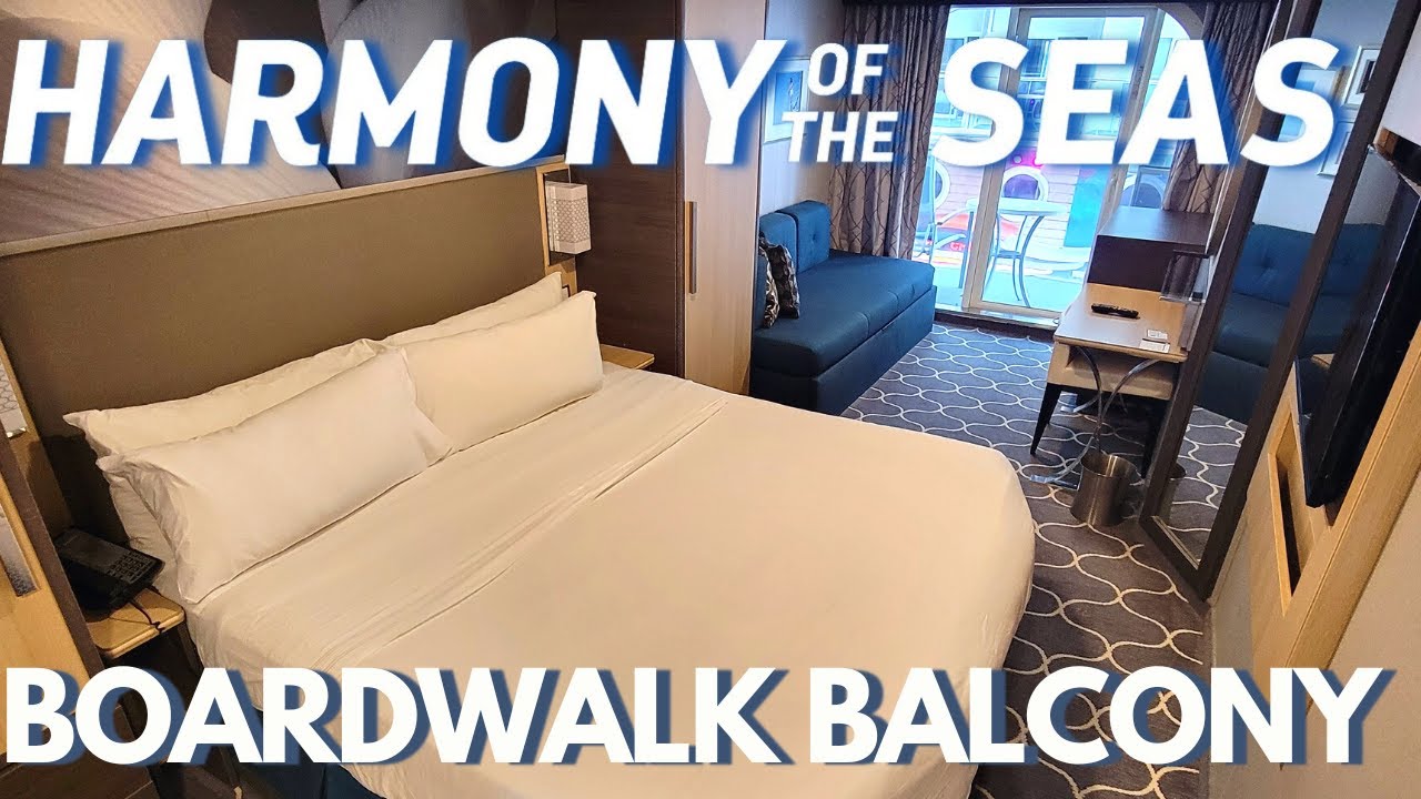 Harmony of the Seas Boardwalk Balcony Cabin Tour 8323, Royal Caribbean