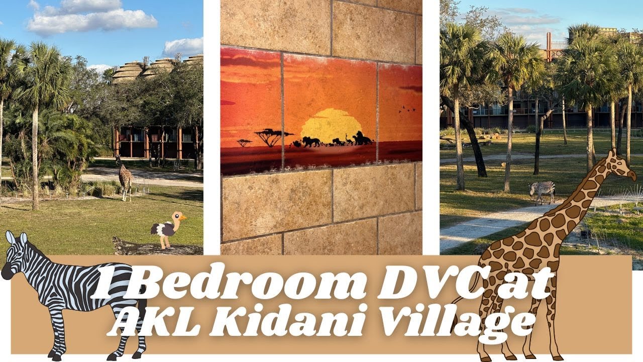 🦒 Экскурсия по вилле DVC с 1 спальней и видом на курорт в Animal Kingdom Lodge Kidani Village | 2...