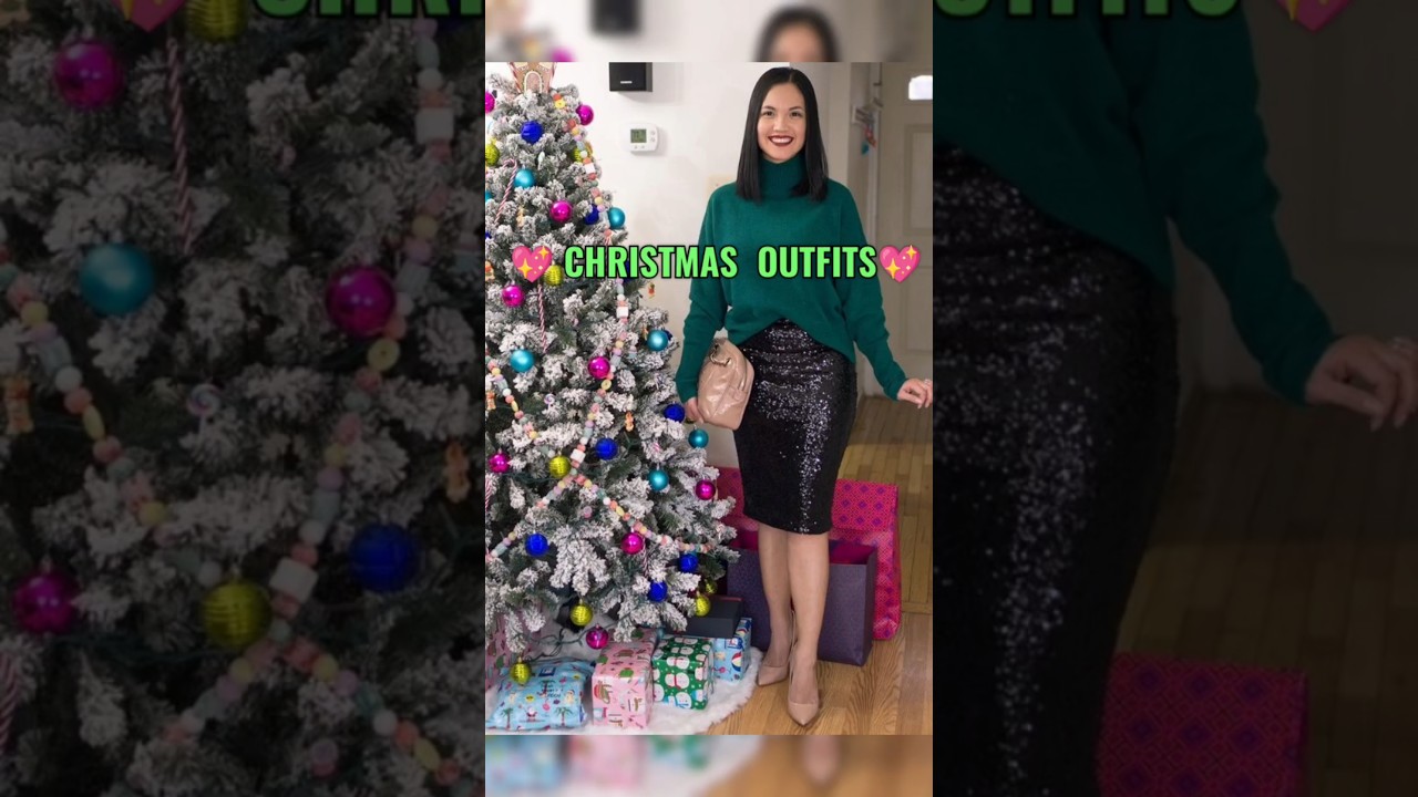 🎄 How to do wear Christmas outfit /Christmas party outfit ideas #holidayoutfit #christmas #fashion
