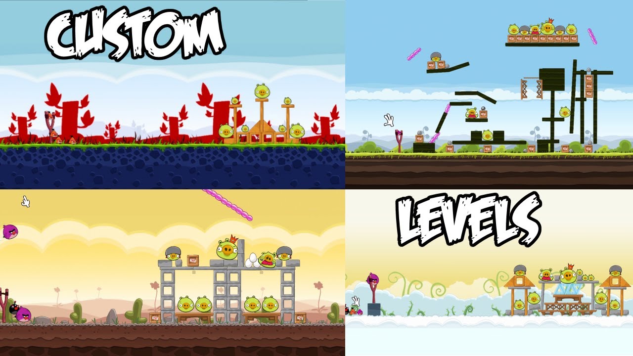 Еще больше пользовательских уровней Angry Birds