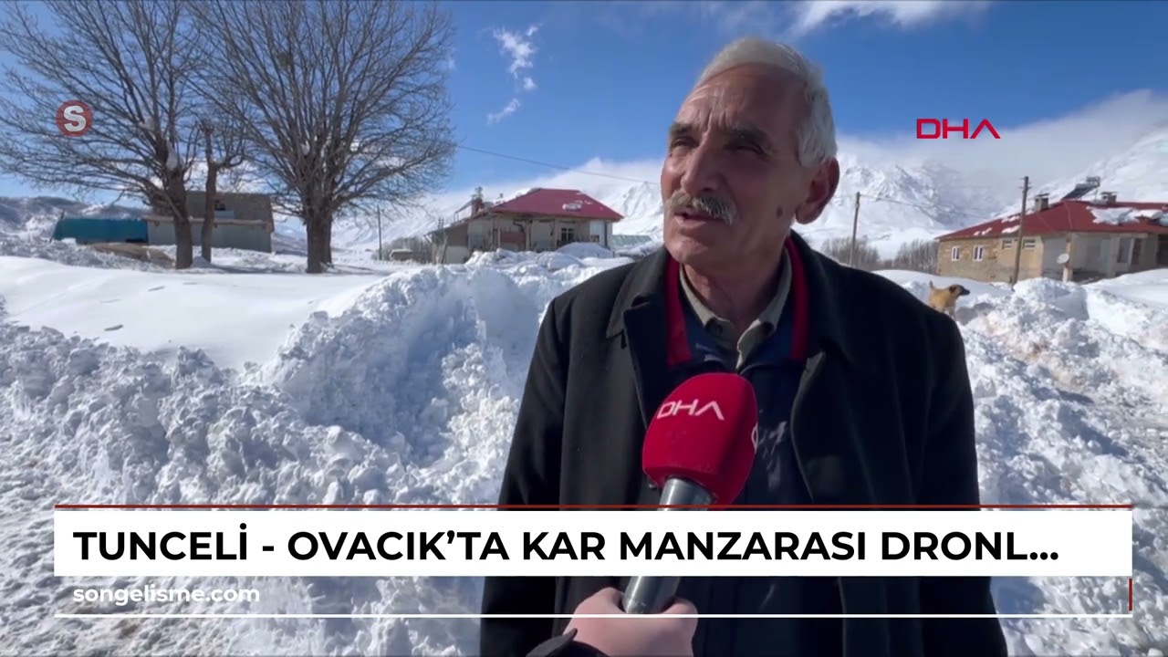 TUNCELİ - Ovacık’ta kar manzarası dronla görüntülendi