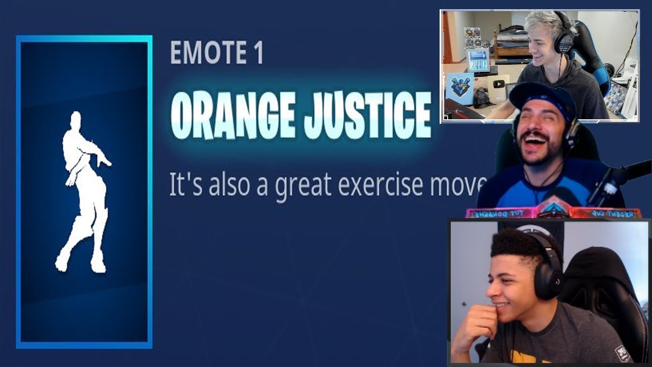 Streamers React To The Orange Justice Dance  Fortnite