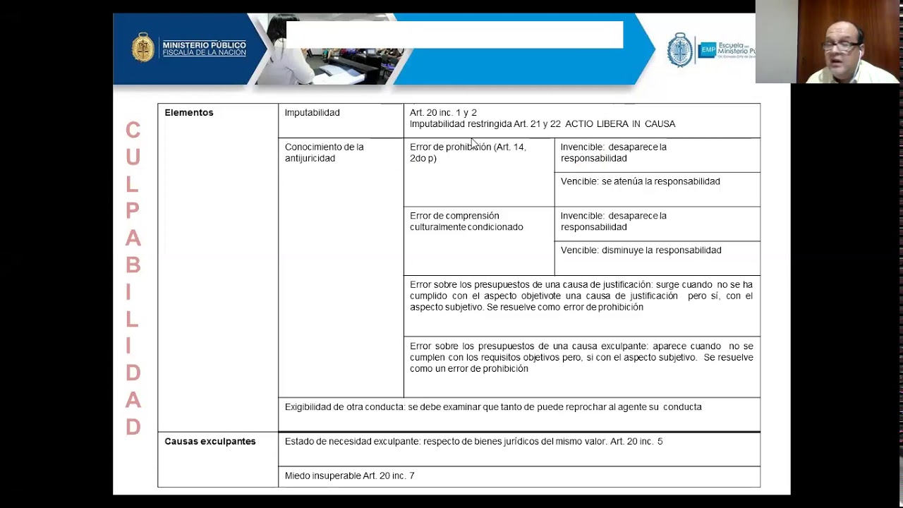 LA CULPABILIDAD, CAUSAS DE IMPUTABILIDAD Y DE EXCULPACIÓN