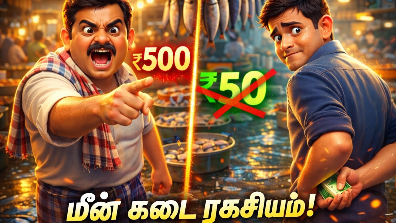 😠மீன் கடையில் வேலை செய்த வேலைக்காரனின் மோசடி😡#ai #marol #kadhaigal #trendingshorts #storytime 