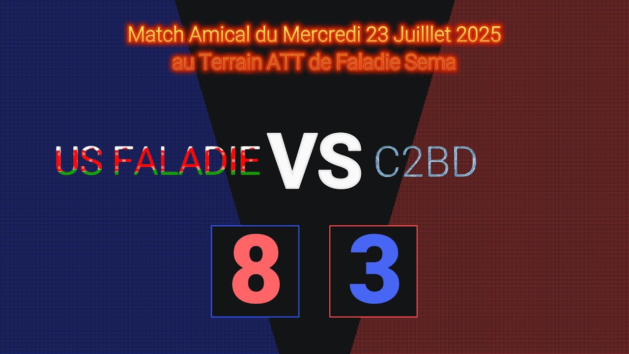 US Faladie P8 U12 (Maillot Rouge) Vs C2BD  U12 (Maillot Bleu)  Score (8-3) du 23 Juillet 2025