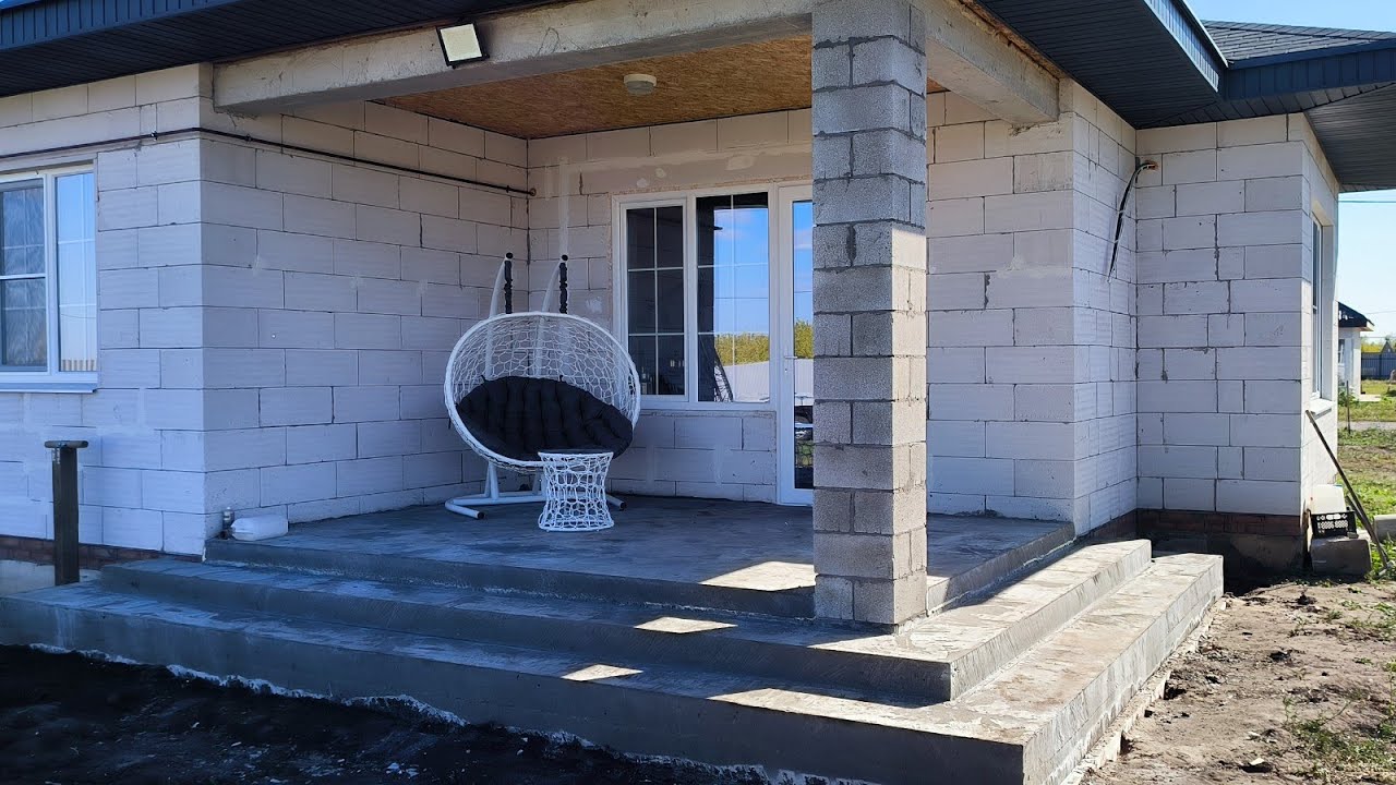 Терраса из бетона ценой в 40000 рублей