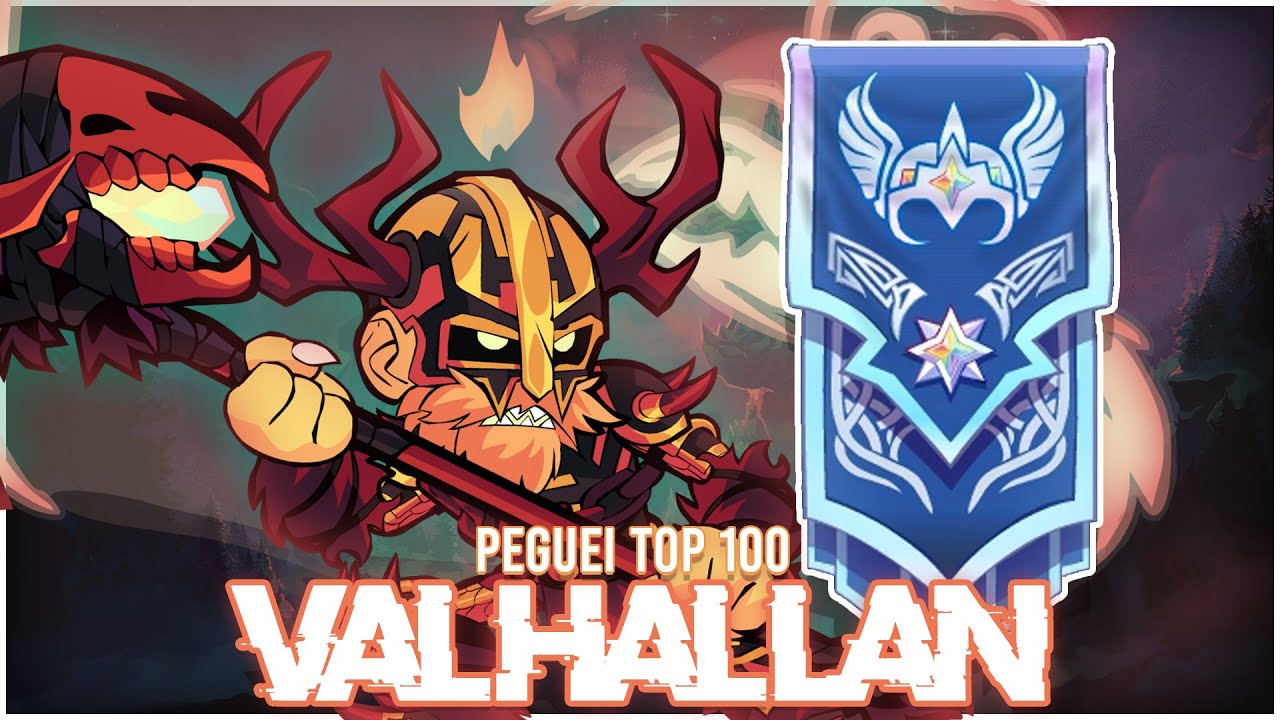 fiquei TOP 100 VALHALLAN na RANKED do brawlhalla com BODVAR - Brawlhalla