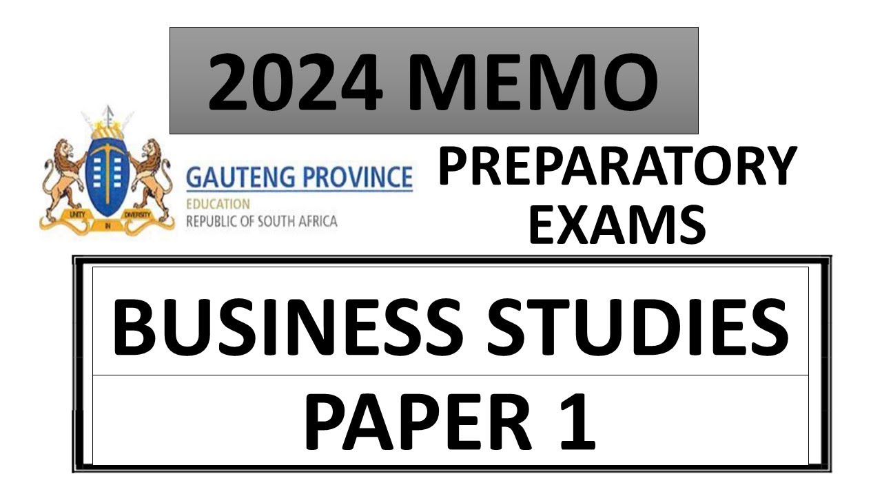 2024 MEMO  BUSINESS STUDIES GRADE 12  PRELIM EXAMS GAUTENG  PROVINCE [THUNDEREDUC]