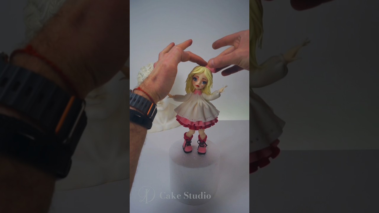 Cute doll from sugar paste #cakedecorating #cake #modelling #fondant #handmade #hobby #cakeworld