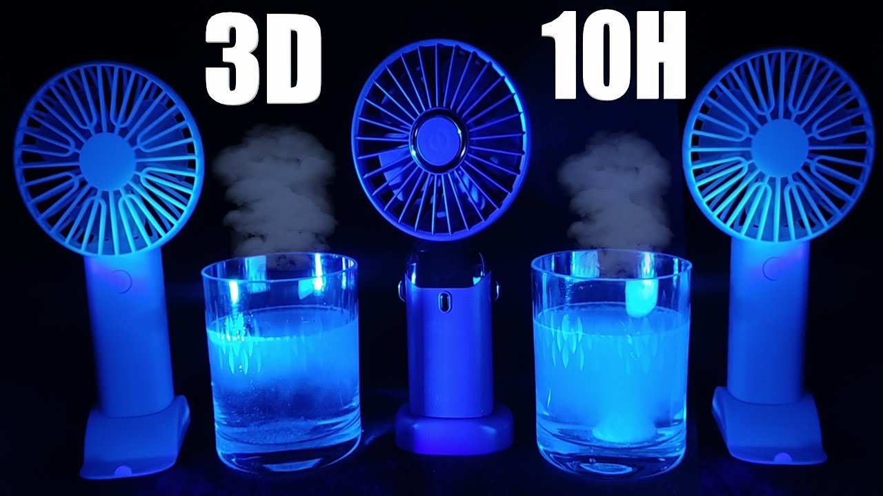 💨 Barulho de Ventilador Triplo com Névoa Efervescente ASMR para Relaxar e Dormir Profundamente 💤