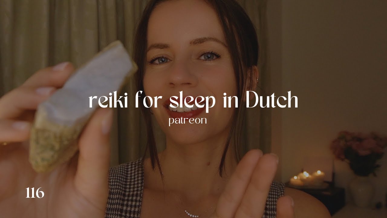 ASMR REIKI for sleep in Dutch (rattle, kyanite blade cord cutting, brushing aura)