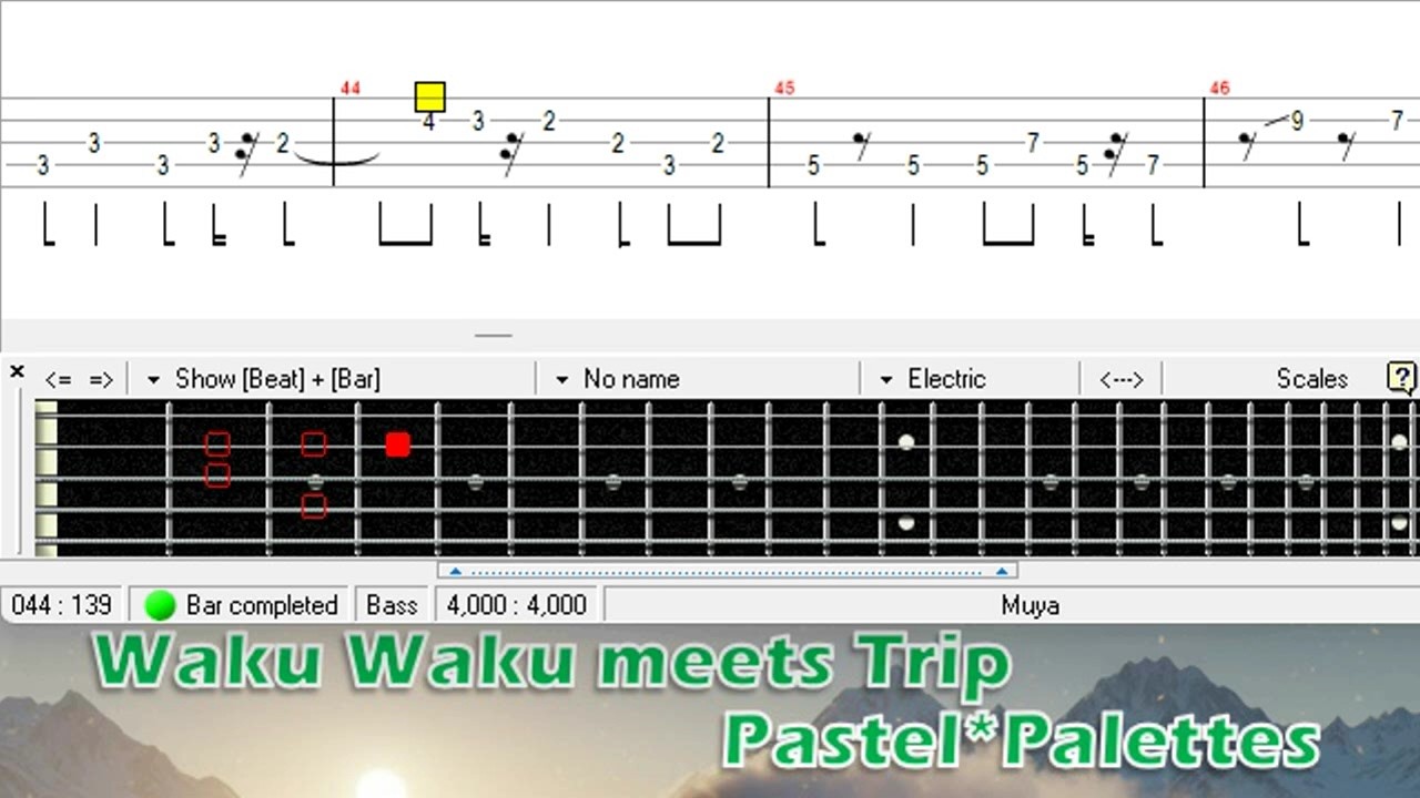 ワクワクmeetsトリップ / Pastel*Palettes / ベース [TAB] Waku Waku meets Trip - Bass