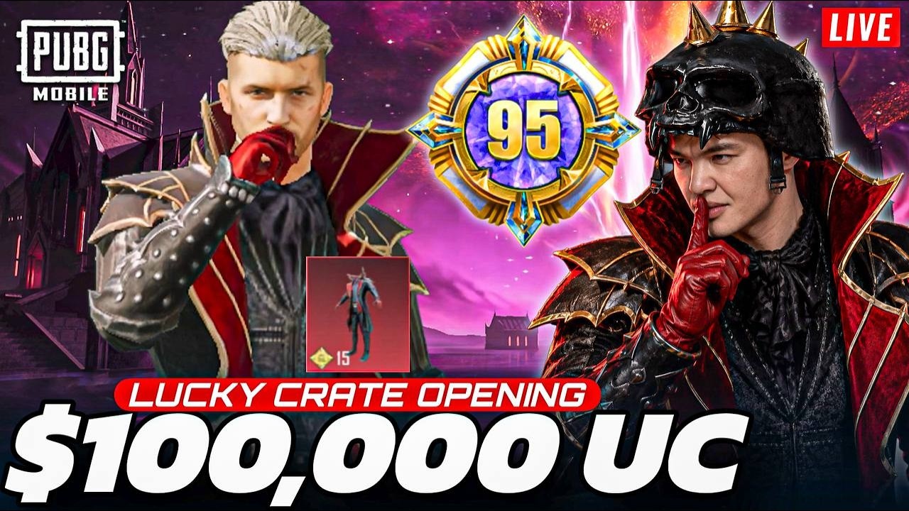 $100,000UC INFERNO RIDER HELMET LUCKY CRATE OPENING‼️ PUBG MOBILE LIVE NOW🔴