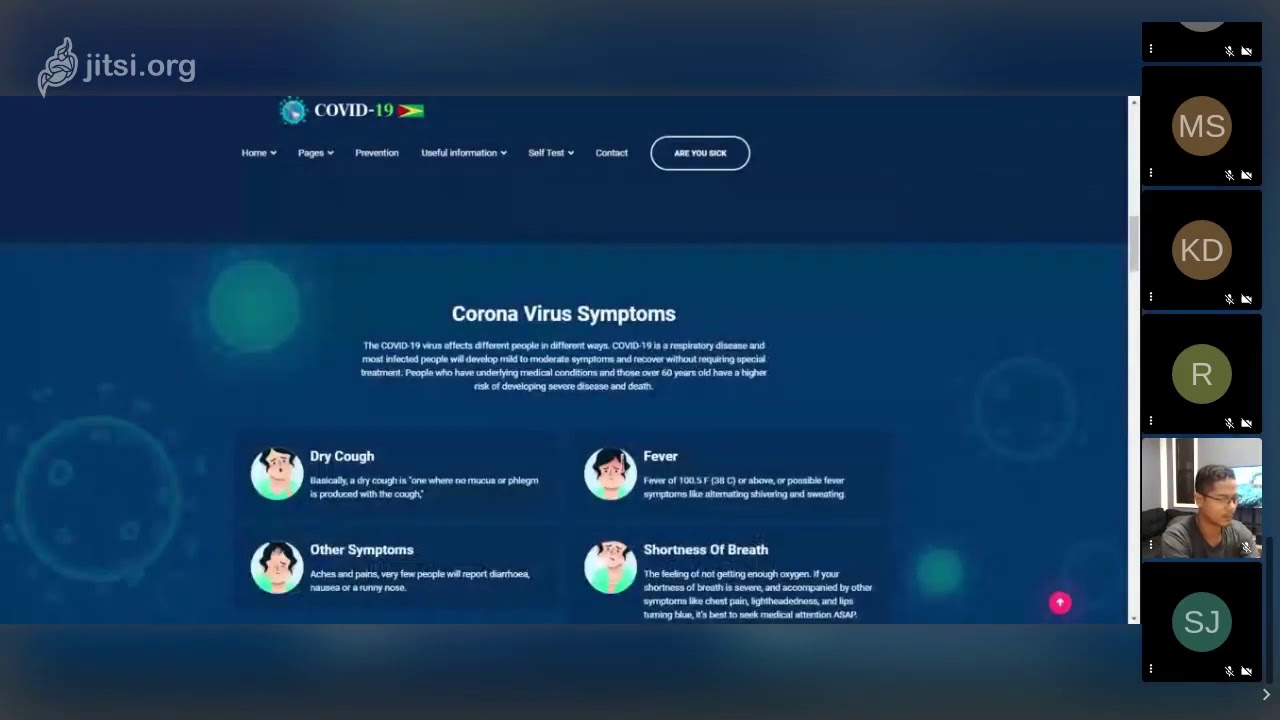 Deopaul Somwaru's COVID Information Portal | COVID-19 Virtual Hack-Solve Guyana