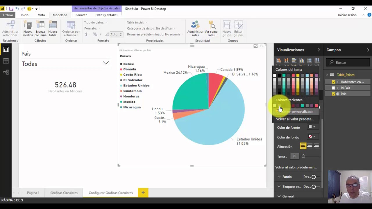Personalizar el titulo de una grafica en Power BI Desktop