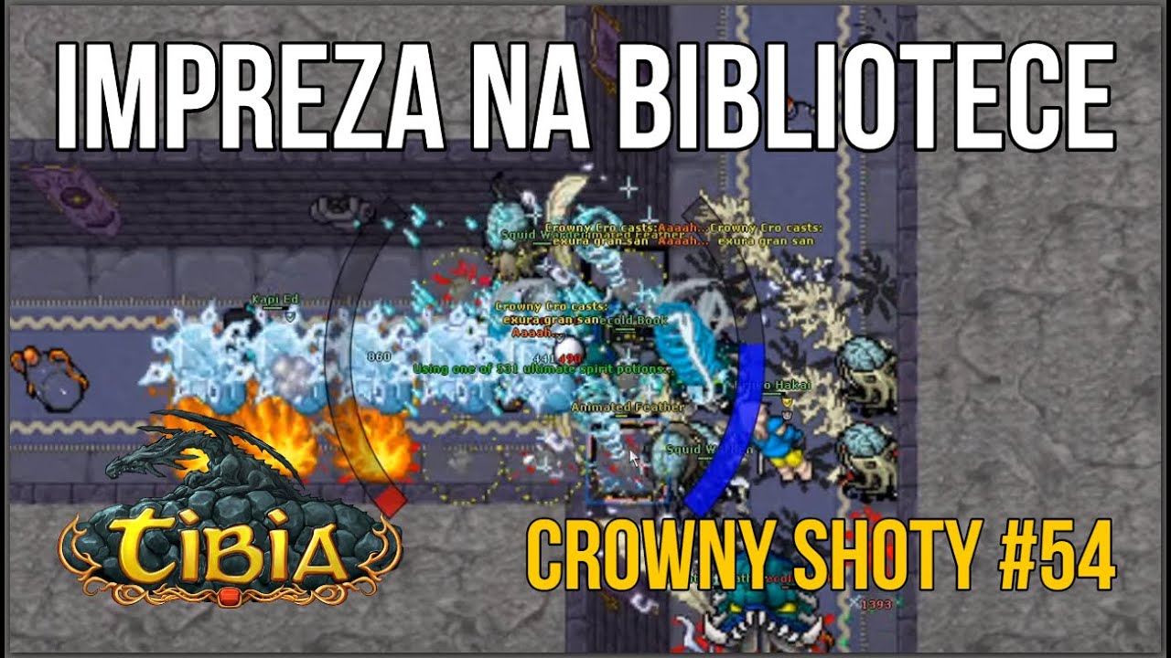 #54 Impreza na Biliotece | Crowny Shoty | Tibia Damora