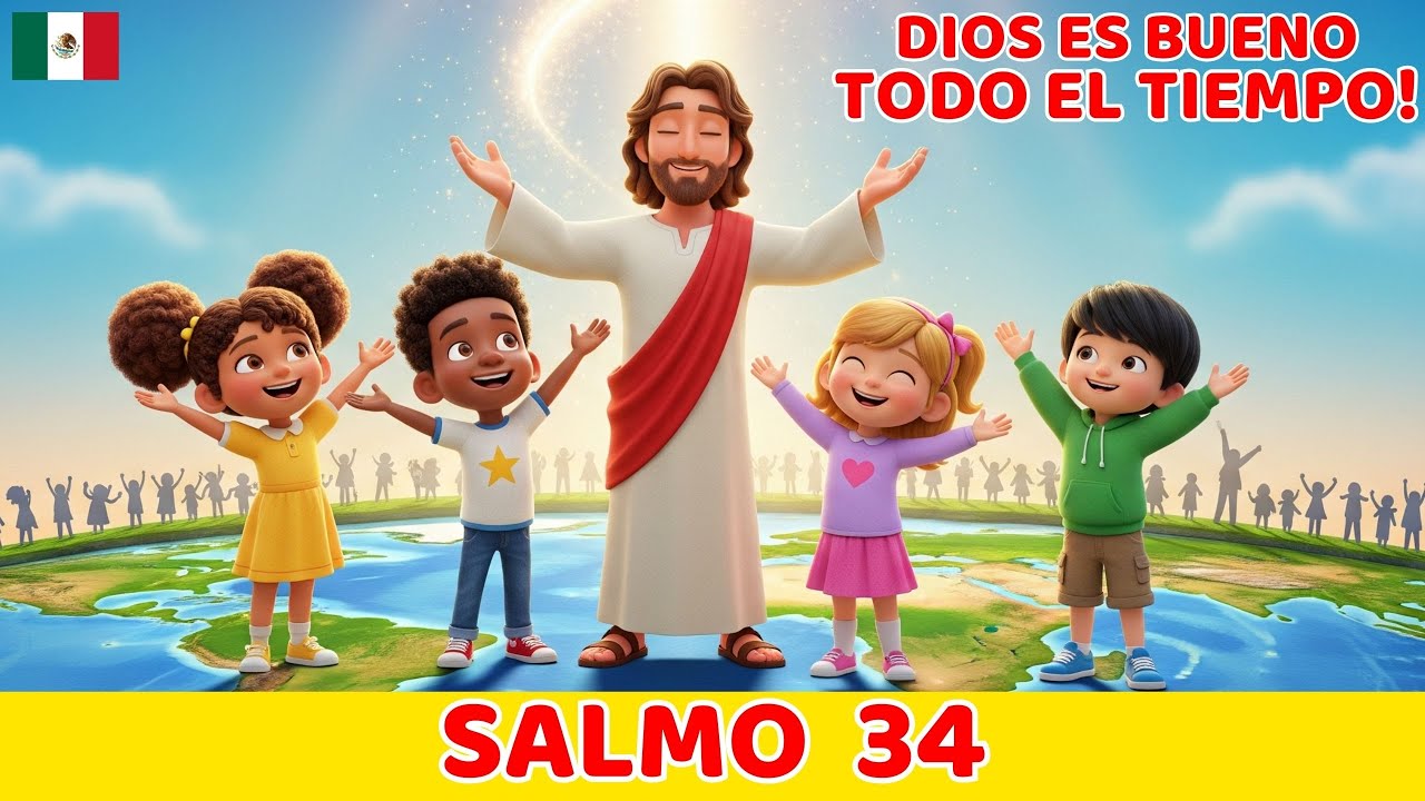 El Señor Es Bueno Todo el Tiempo | Salmo 34 para Niños | Música Cristiana Infantil Alegre