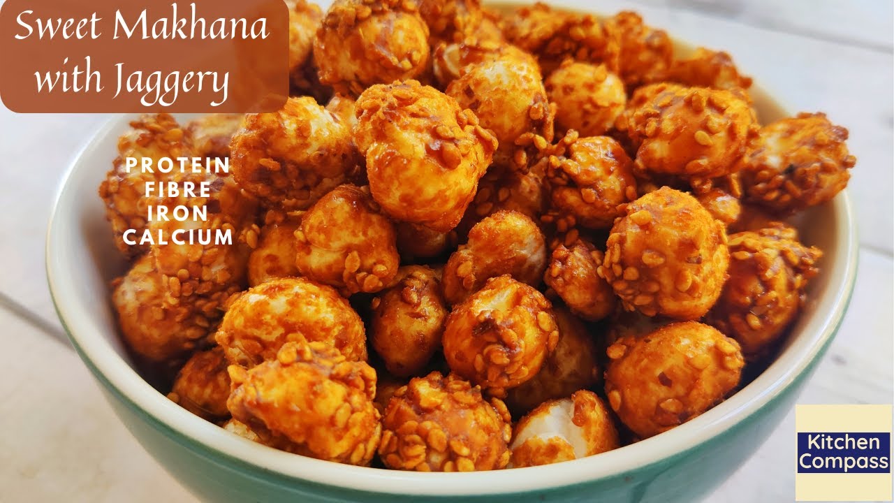 Jaggery Makhana Recipe | Phool Makhana | Foxnut Recipes|  Makhana Snacks | Lotus Seeds
