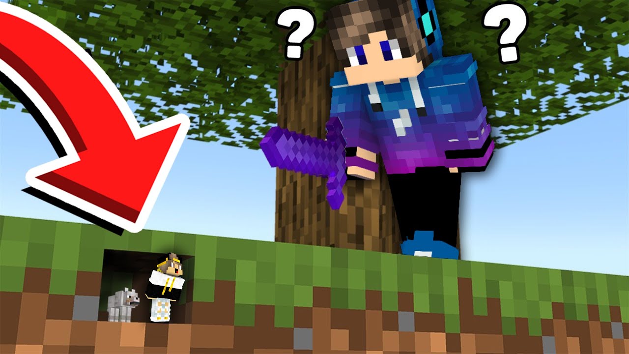 ماين كرافت ولكن لعبنا لعبة غميضة وغششت بي طريقة غريبة ( نهاية الغش غير متوقعة  ) !!!🔥🔥