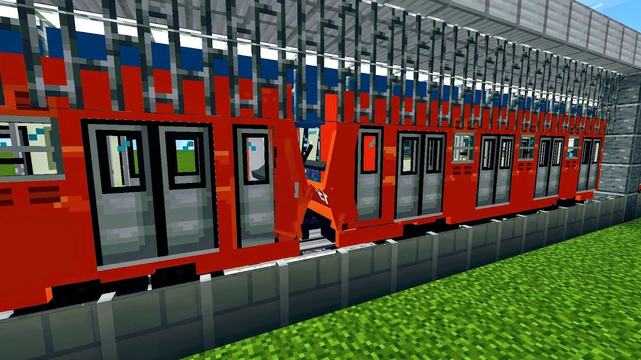 metro CDMX choque de viaducto al choque de Oceanía Recreado en Minecraft bedrock parte 1.
