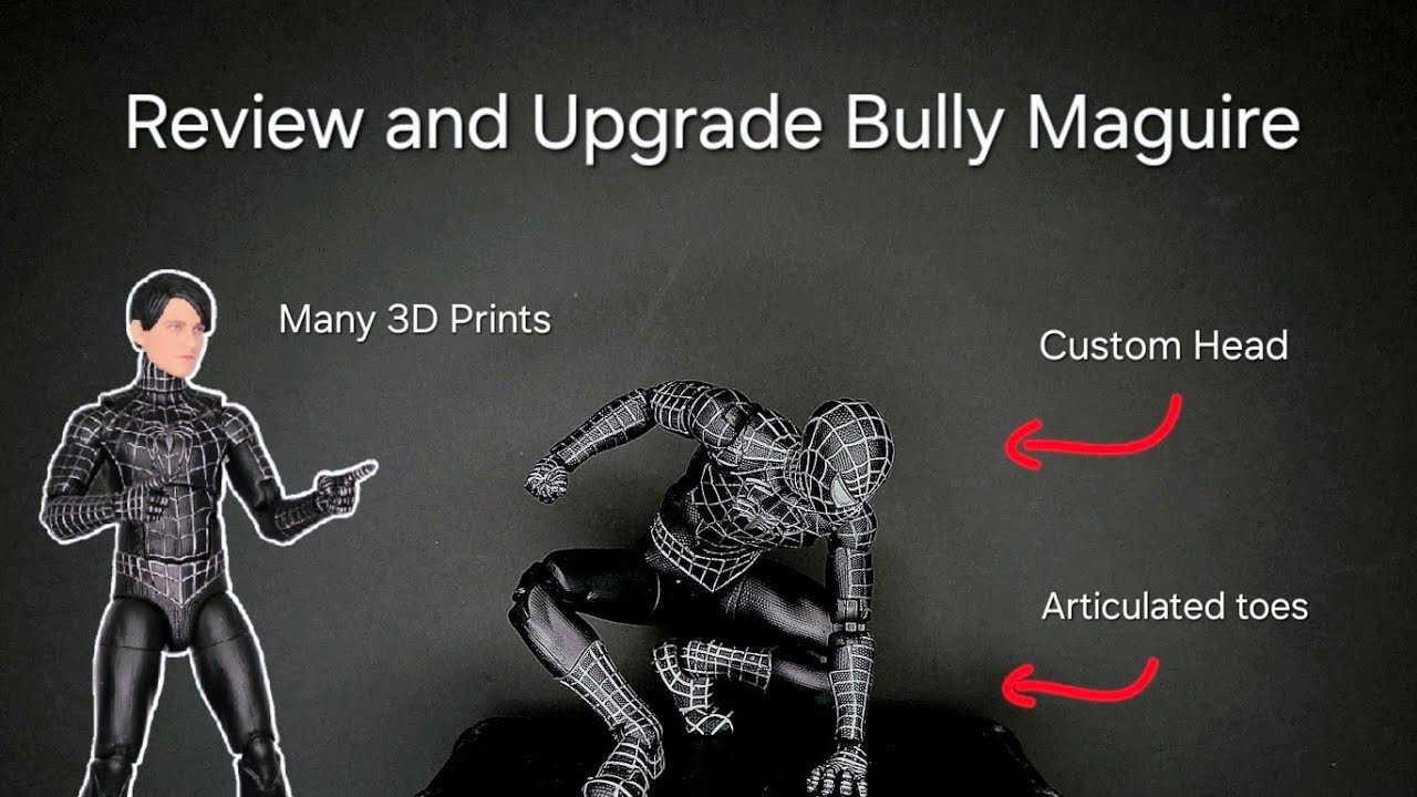 Reviewing and Upgrading the Marvel Legends Spider-man 3 Symbiote Spider-man (Tobey Maguire)