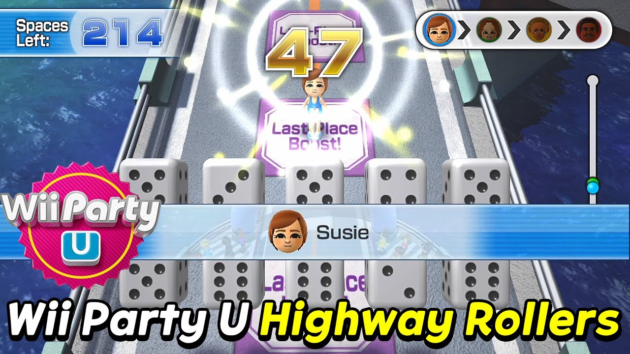 Wii Party U | Highway Rollers | Susie Vs Steven Vs Giulia Vs Monica| Expert com | AlexGamingTV