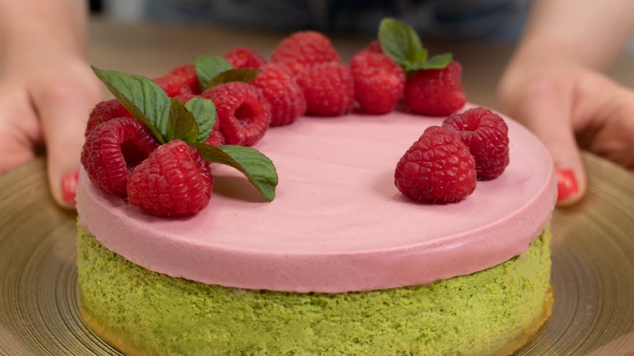 Przepyszny Jest Ten Sernik z Malinową Pianką i Matcha