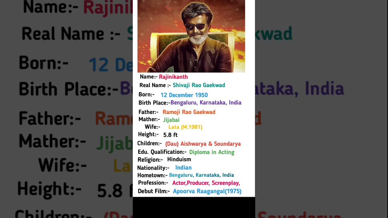 Rajinikanth Biography 