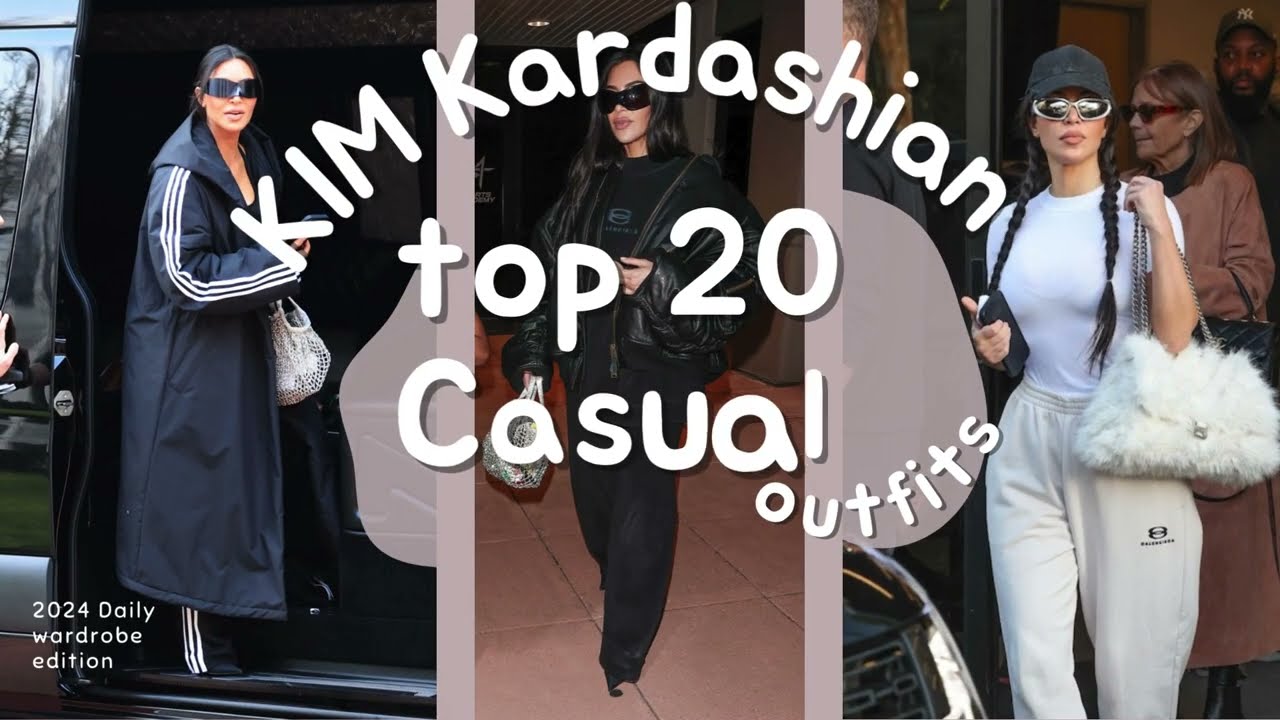 Kim Kardashian's 2024 Casual Street Style fashion: 20 Stunning Looks in 5 different shades!