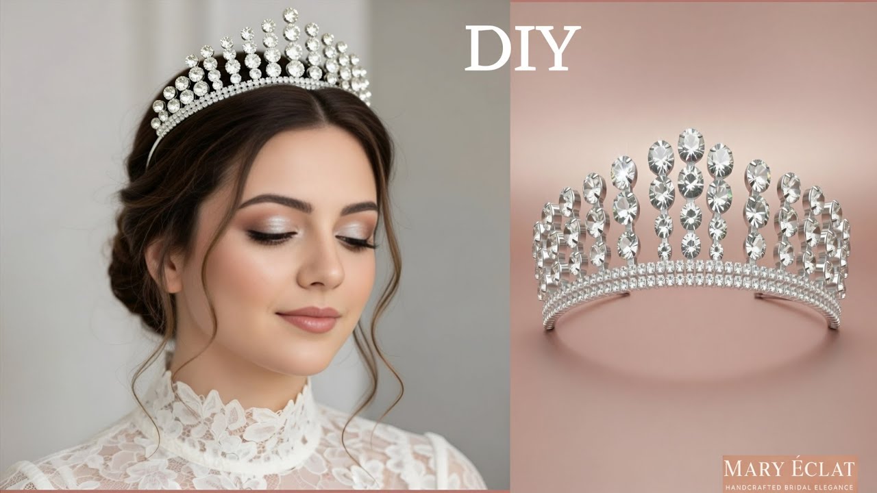 How to Make an Elegant Crystal Bridal Tiara ✨ | DIY Wedding Crown