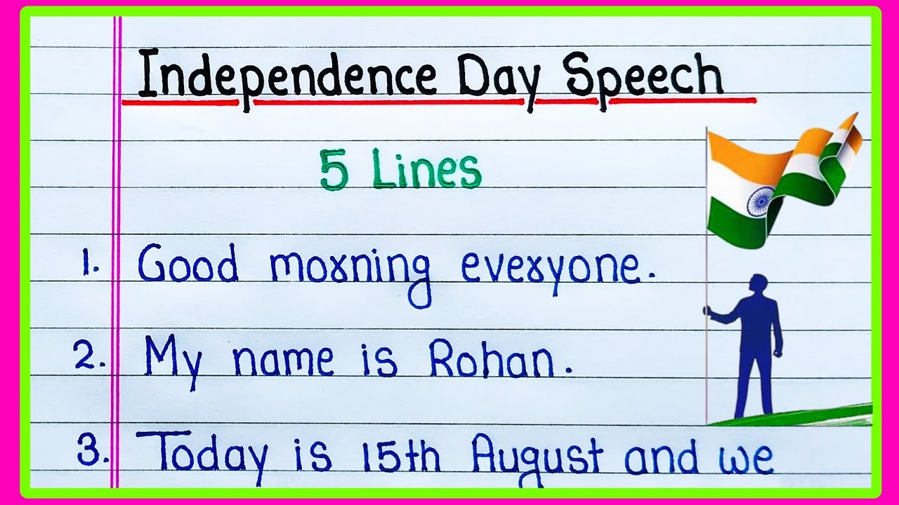 5 Lines Speech on Independence Day (2026) | Independence Day Speech 5 Lines | 15 August Speech 2026