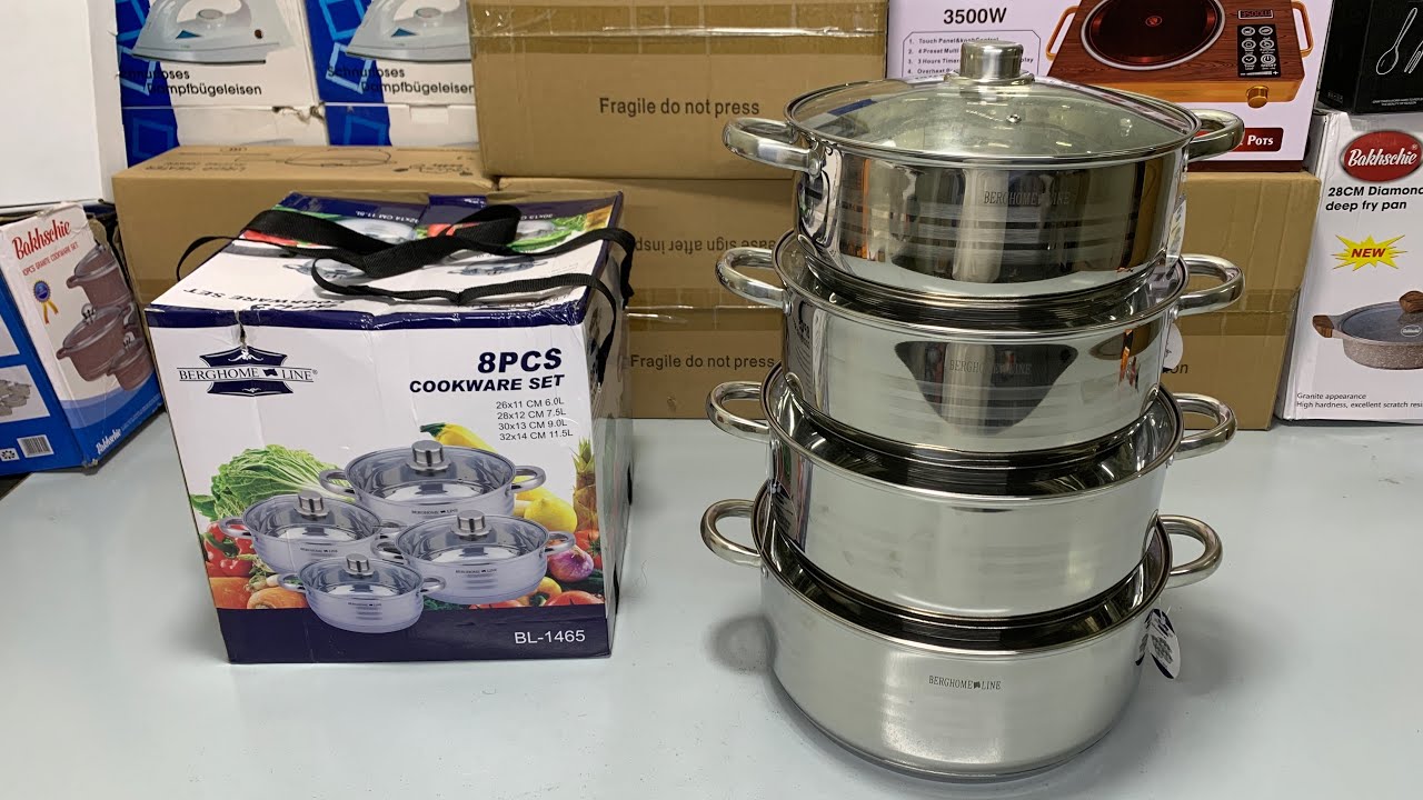 8 PCS Stainless Steel Cookware Set | Kitchen Unboxing and Review #kitchen #products #cookware