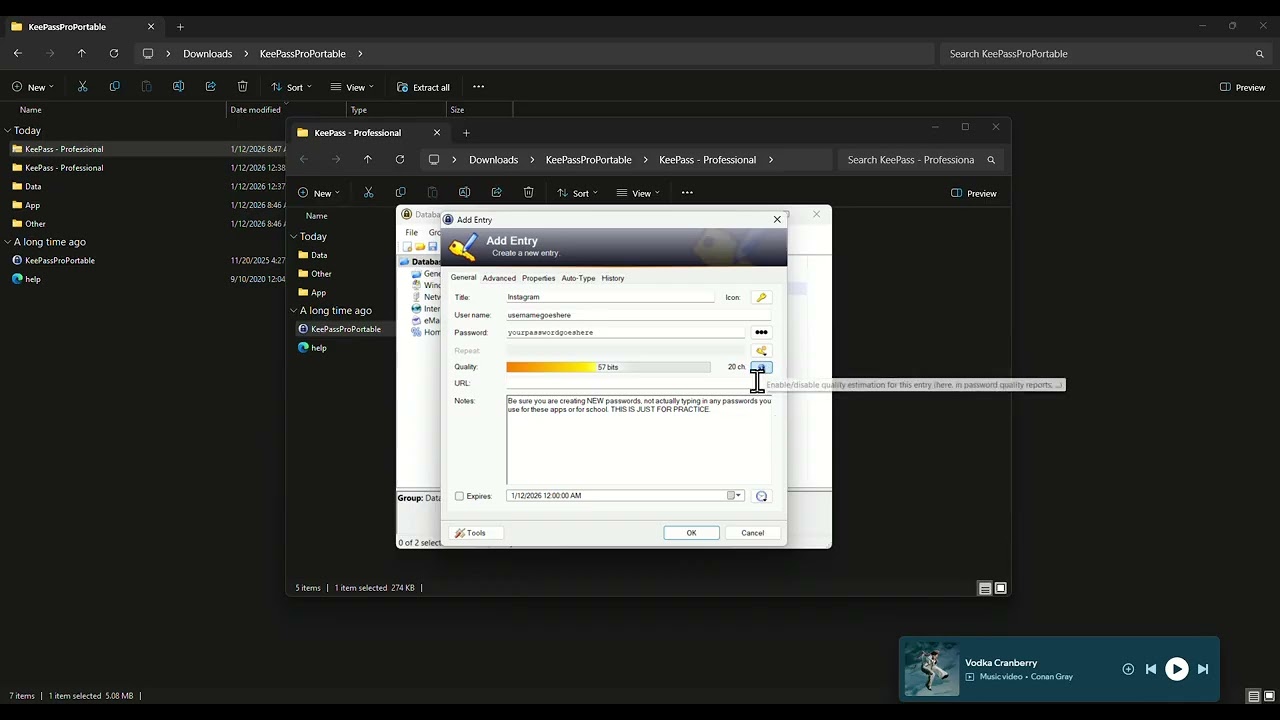 KeePass DEMO (NO SOUND)