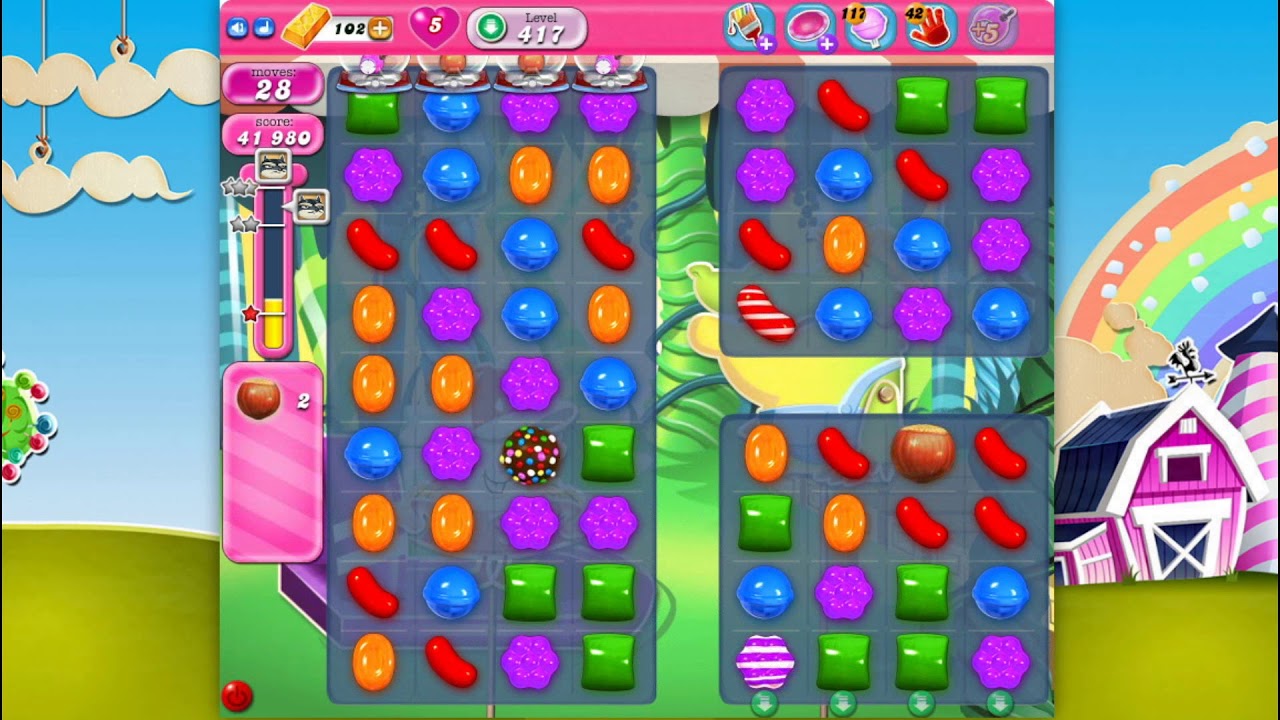 Candy Crush Saga - Level 417 - No boosters ☆☆☆