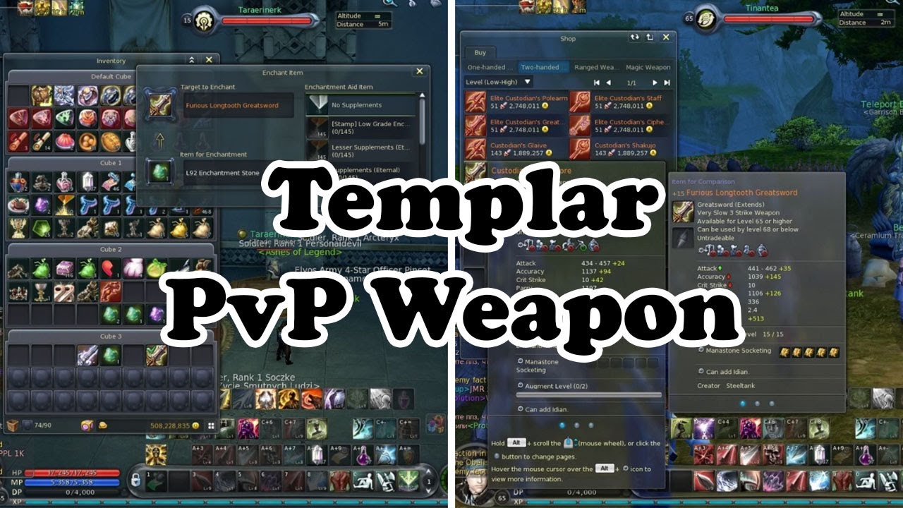 Enchant Eternal Weapon | Combine PvP Abyss Weapon, Socket Manastones